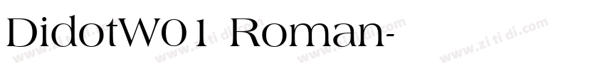 DidotW01 Roman字体转换